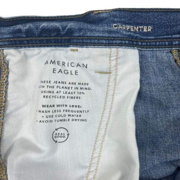 American Eagle Men's 38x30 Carpenter Double Knee Denim Jeans - Picture 7 of 8